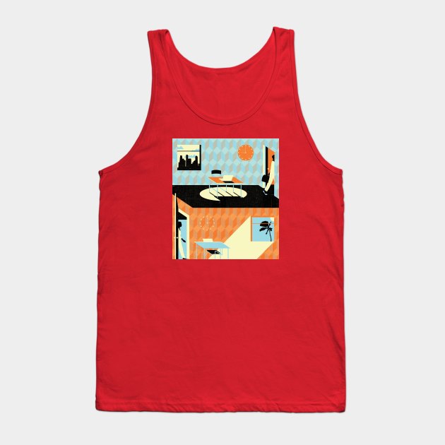 Design Week_work locations Tank Top by Neil Webb | Illustrator